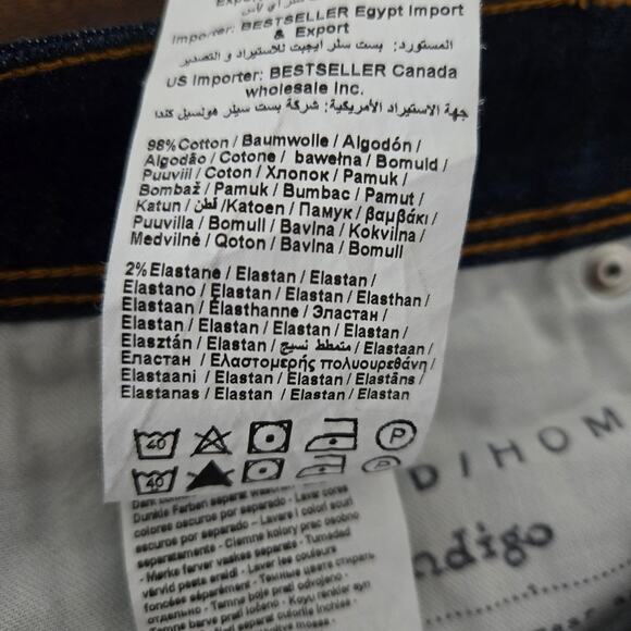 Selected Homme Men's Dark Wash Slim Fit Jean Dark Blue Size 34x31 - Picture 10 of 12